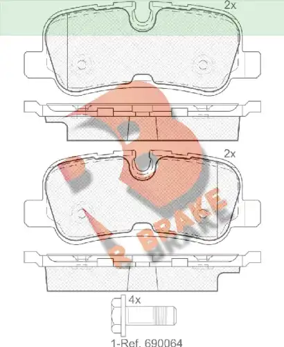 Тормозные колодки дисковые R BRAKE RB1946