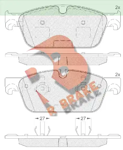 Тормозные колодки дисковые R BRAKE RB2105