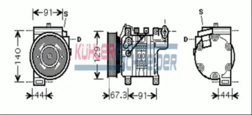 компрессор кондиционера Niss 8402551 KUHLER SCHNEIDER