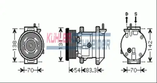 компрессор кондиционера Daew 8408201 KUHLER SCHNEIDER
