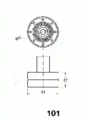 Ролик дополнительный ремня ГРМ 45-01-101 Ashika