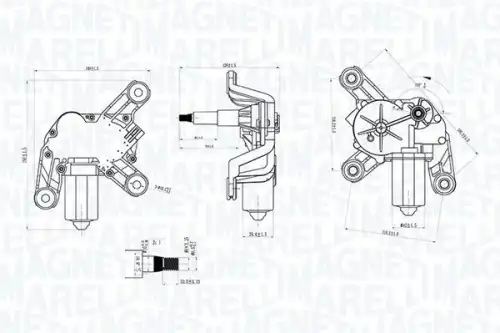 Двигатель стеклоочистителя 064070700010 MAGNETI MARELLI