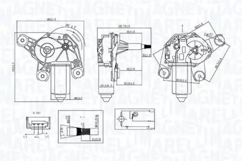 Двигатель стеклоочистителя 064071200010 MAGNETI MARELLI