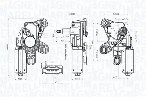Двигатель стеклоочистителя 064071700010 MAGNETI MARELLI