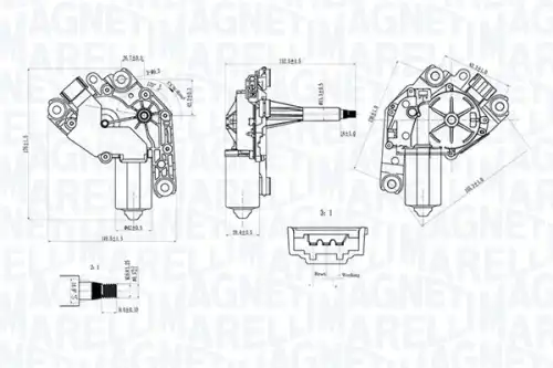 Двигатель стеклоочистителя 064075500010 MAGNETI MARELLI