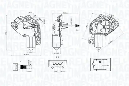 Двигатель стеклоочистителя 064075700010 MAGNETI MARELLI