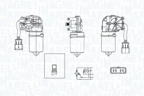Двигатель стеклоочистителя 064370900010 MAGNETI MARELLI