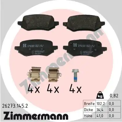 Тормозные колодки дисковые ZIMMERMANN 26273.145.2