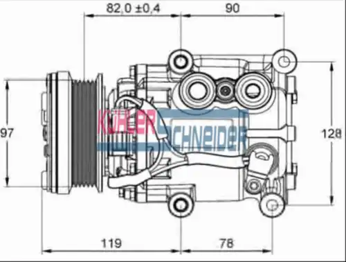 компрессор кондиционера Ford 8400001 KUHLER SCHNEIDER