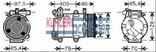 компрессор кондиционера Ford 8411331 KUHLER SCHNEIDER