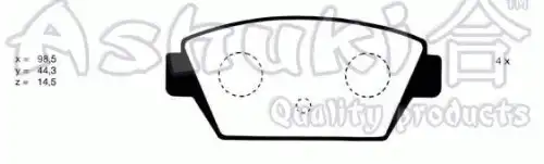 Тормозные колодки дисковые ASHUKI 1083-0005