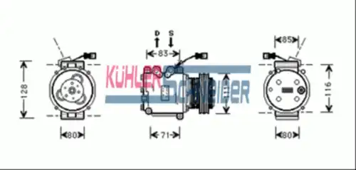 компрессор кондиционера Hond 8411221 KUHLER SCHNEIDER