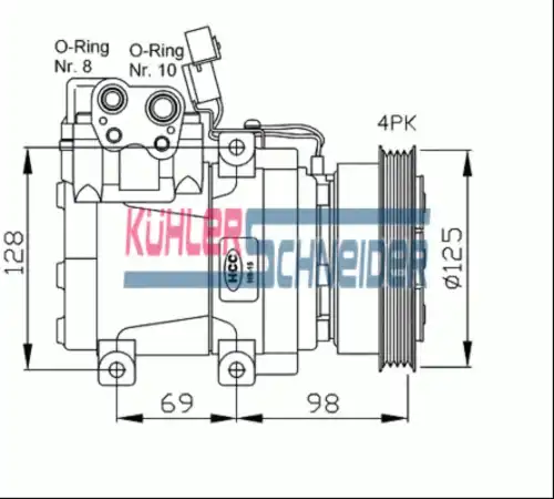 компрессор кондиционера Hyun 8484001 KUHLER SCHNEIDER