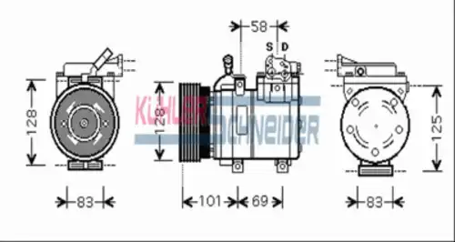 компрессор кондиционера Hyun 8410941 KUHLER SCHNEIDER