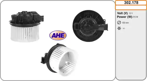 Вентилятор отопителя AHE 302.178