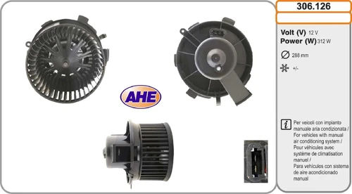 Вентилятор отопителя AHE 306.126