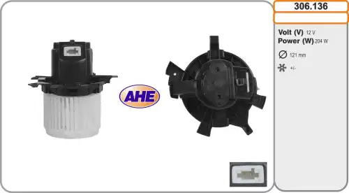 Вентилятор отопителя AHE 306.136
