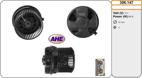 Вентилятор отопителя AHE 306.147