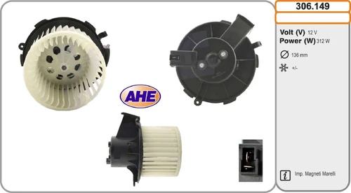 Вентилятор отопителя AHE 306.149