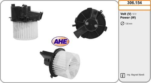 Вентилятор отопителя AHE 306.154
