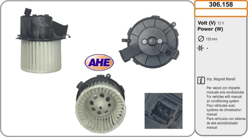 Вентилятор отопителя AHE 306.158