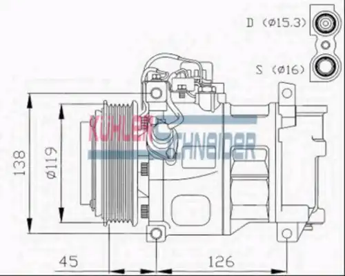 компрессор кондиционера MB 8402501 KUHLER SCHNEIDER