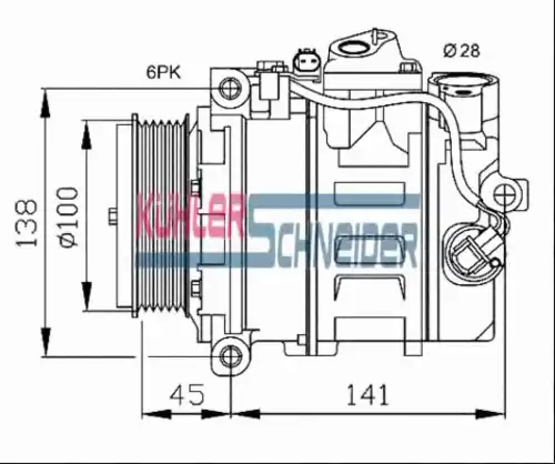 компрессор кондиционера MB 8410751 KUHLER SCHNEIDER