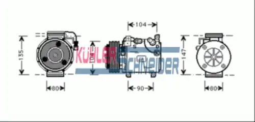 компрессор кондиционера Mits 8407991 KUHLER SCHNEIDER