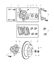 Тормозные колодки дисковые CHRYSLER 05191271AB