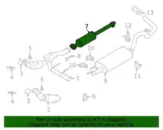 EXTENSION - EXHAUST PIPE PL3Z5A212B FORD