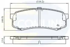 Тормозные колодки дисковые COMLINE CBP0404
