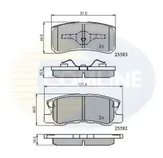 Тормозные колодки дисковые COMLINE CBP0905