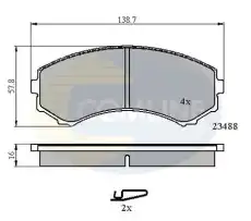 Тормозные колодки дисковые COMLINE CBP3172