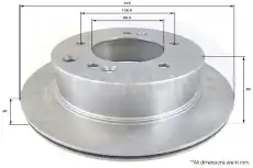 Тормозной диск COMLINE ADC1088V вентилируемый , задняя ось