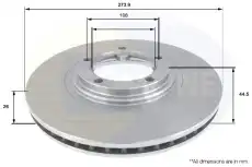 Тормозной диск COMLINE ADC1062V вентилируемый , передняя ось