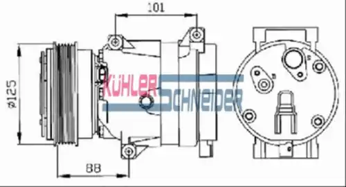 компрессор кондиционера Ren 8407561 KUHLER SCHNEIDER