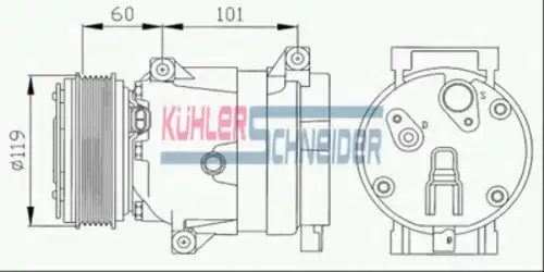 компрессор кондиционера Ren 8402321 KUHLER SCHNEIDER