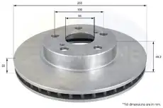 Тормозной диск COMLINE ADC01154V вентилируемый , передняя ось