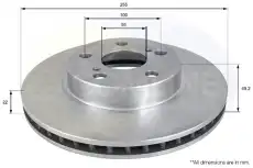 Тормозной диск COMLINE ADC01154V вентилируемый , передняя ось