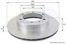 Тормозной диск COMLINE ADC01169V вентилируемый , передняя ось