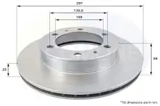 Тормозной диск COMLINE ADC01169V вентилируемый , передняя ось