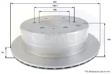 Тормозной диск COMLINE ADC0159V вентилируемый , задняя ось