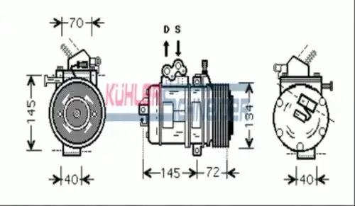 компрессор кондиционера Lexu 8409541 KUHLER SCHNEIDER