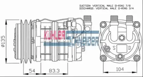 компрессор кондиционера Volv 8416501 KUHLER SCHNEIDER