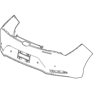 бампер задний 04715-3S5-A20-ZZ HONDA