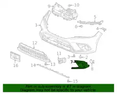 кронштейн бампера 71190-T47-A61ZA HONDA