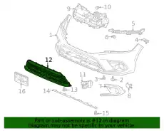 молдинг бампера 71151-T38-A00 HONDA