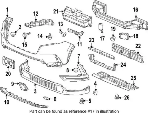 Усилитель бампера HONDA 71172-3A0-A00