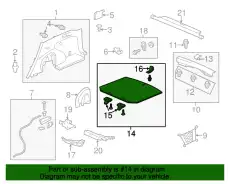 Коврик в багажник HONDA 84520-T0G-A06ZC