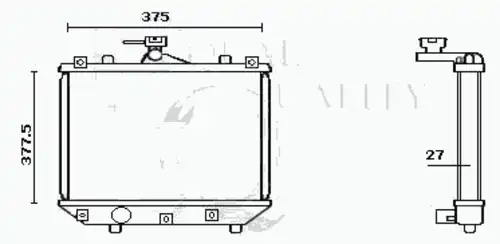 Радиатор системы охлаждения двигателя EQUAL QUALITY RM0476